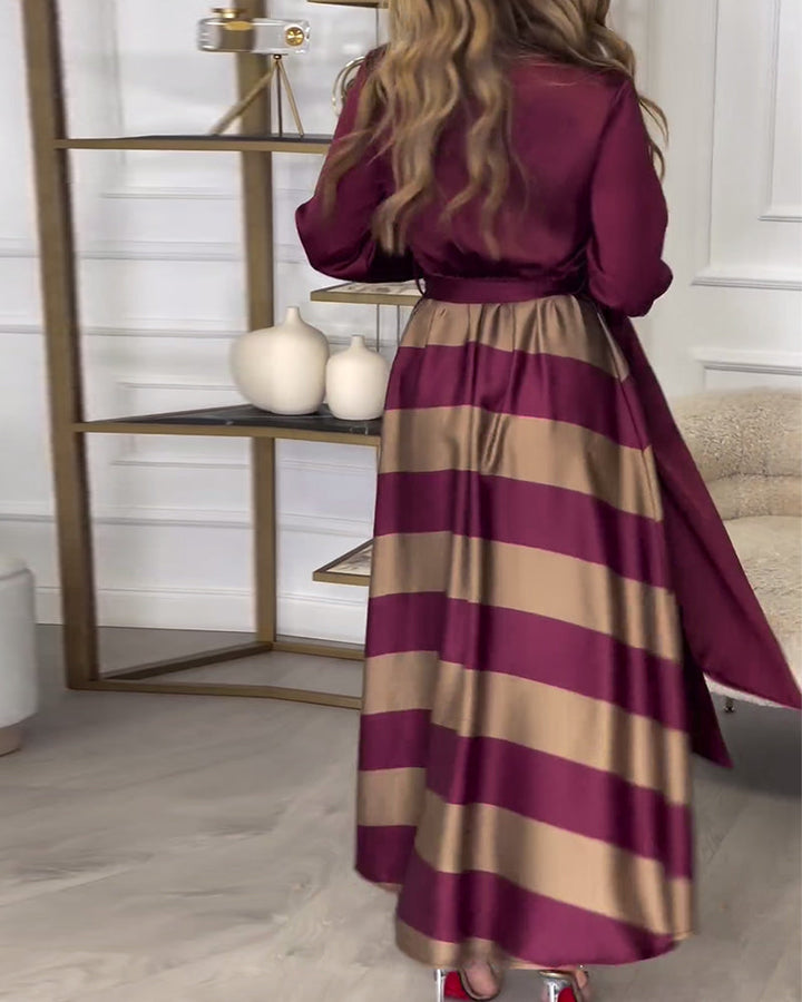 Sophie - Vestido Elegante A Rayas