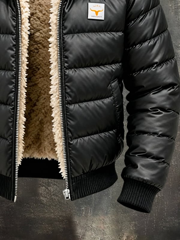 Youssouf - Chaqueta De Cuero Vintage Con Costuras Para Exteriores