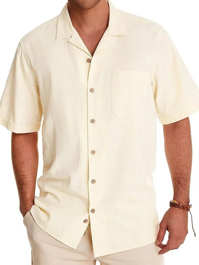 Huib - Camisa Casual Con Bolsillo De Solapa