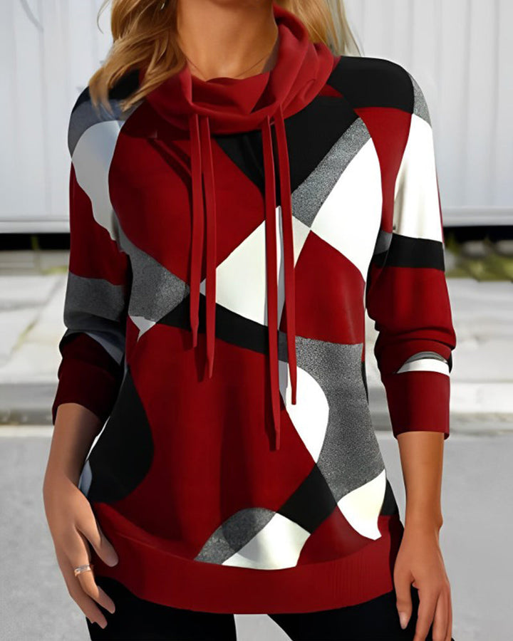 Carlene - Sudadera Con Capucha De Estampado Geométrico