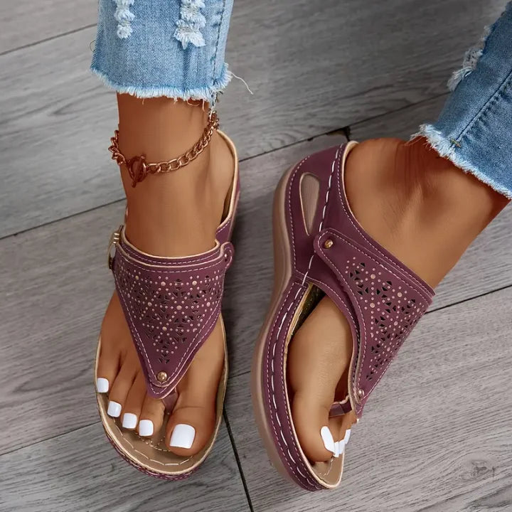 Tiara - Sandalias Con Cuña Elegantes