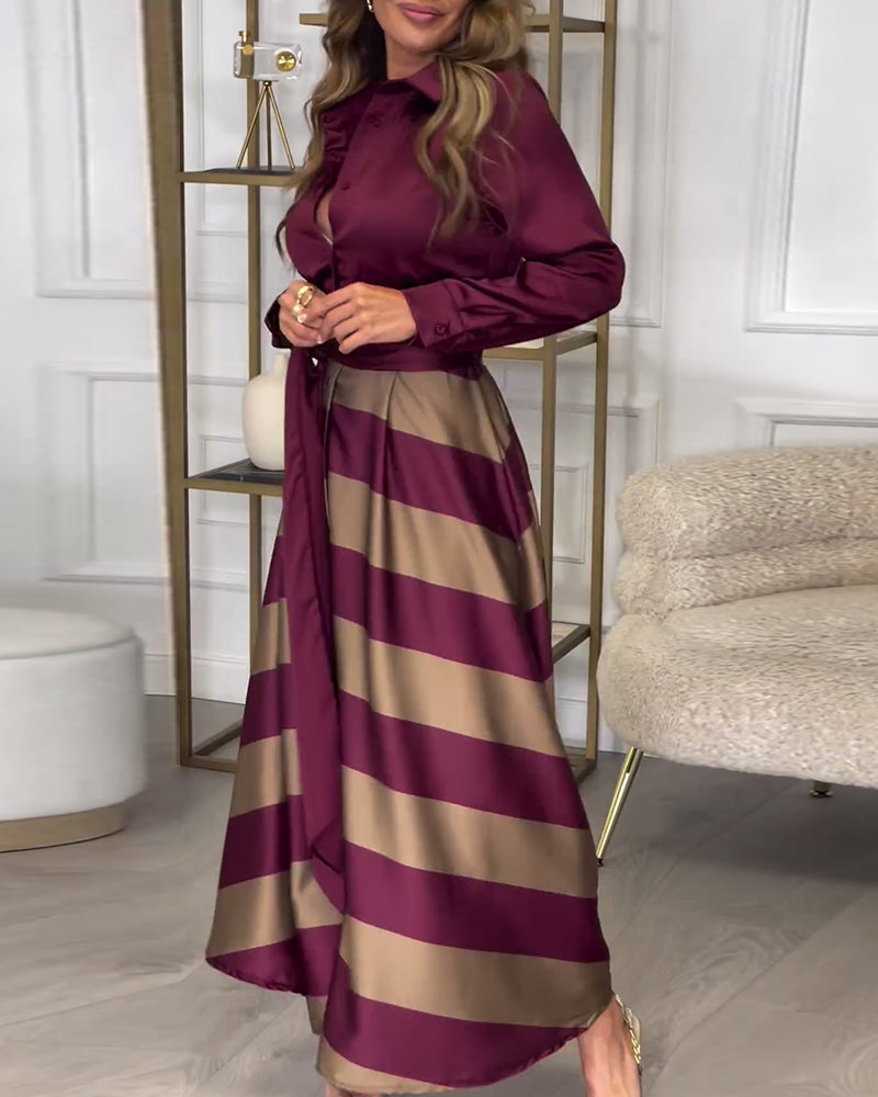 Sophie - Vestido Elegante A Rayas