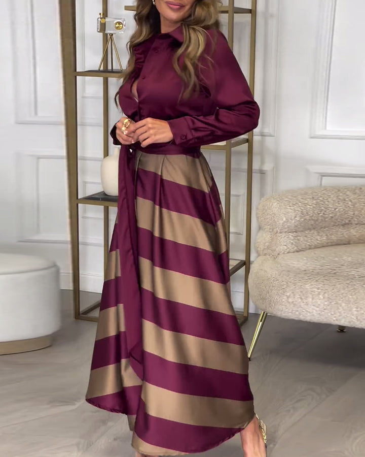 Sophie - Vestido Elegante A Rayas