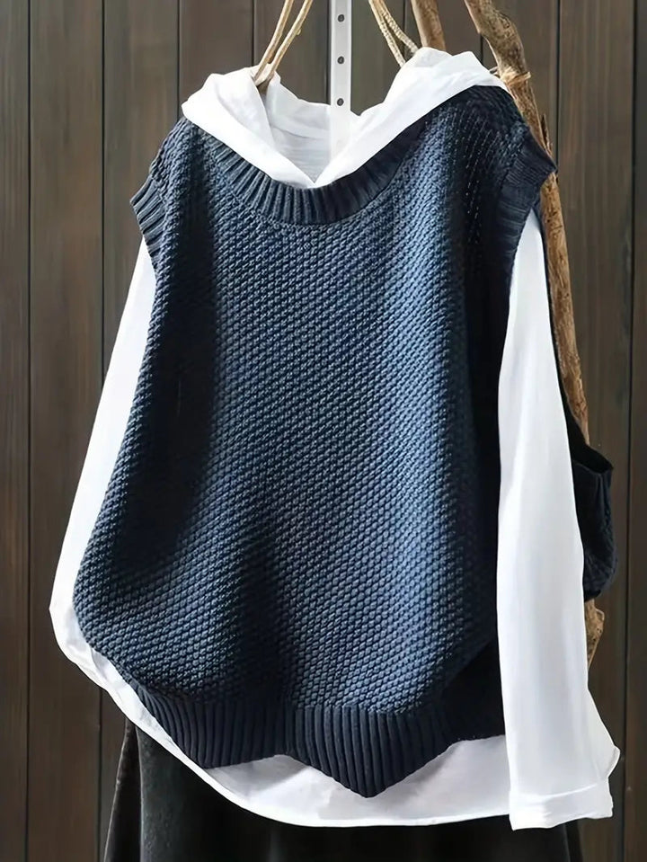 Ramona - Jersey de Punto Con Cuello Redondo