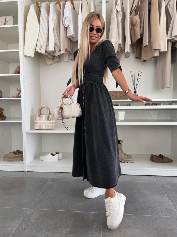 Filina - Vestido de Ddenim Radiante