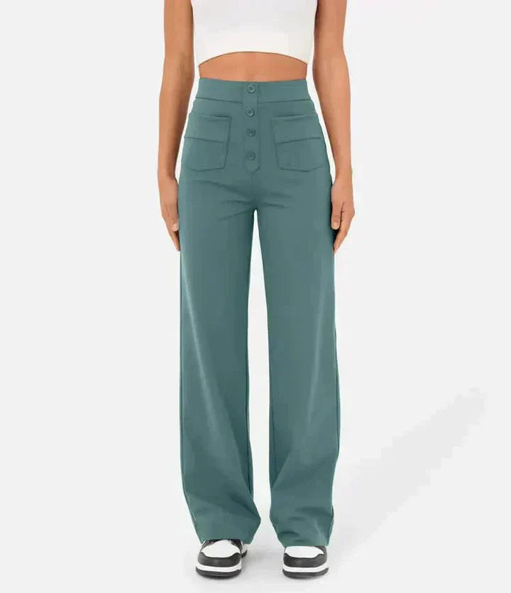 Elkee - Pantalones Elásticos De Cintura Alta