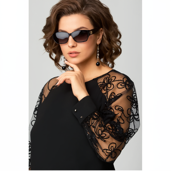 Irina - Vestido Con Mangas De Encaje