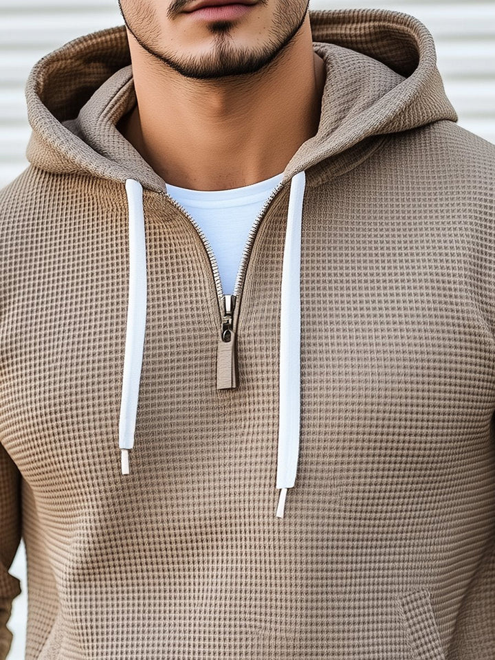 Valtin - Sudadera con capucha Waffle, manga larga