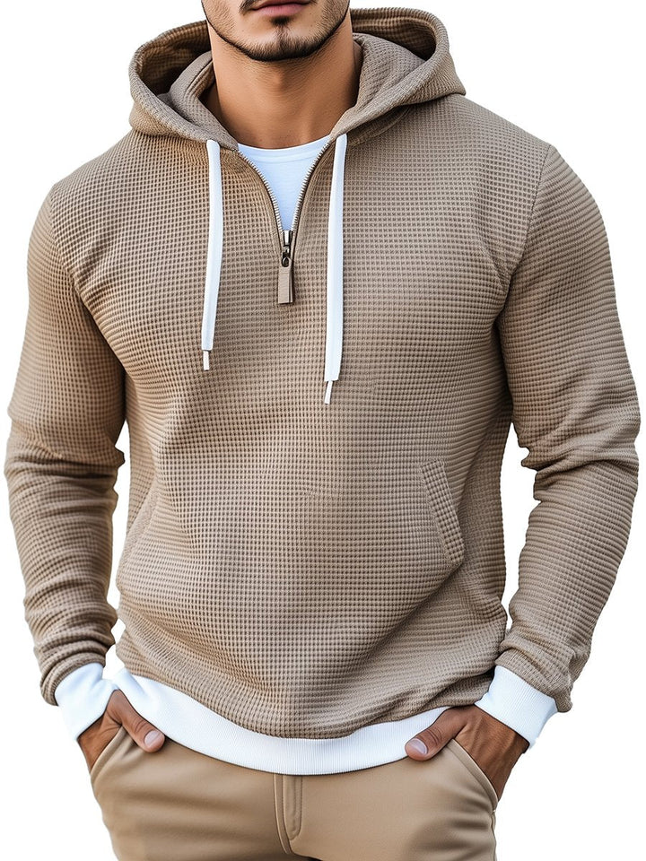 Valtin - Sudadera con capucha Waffle, manga larga