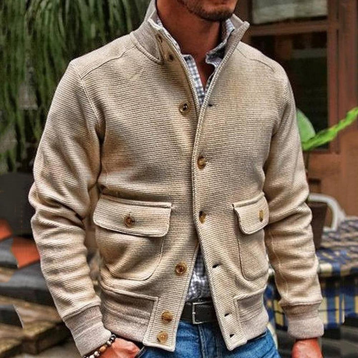 Norris - Chaqueta Vintage de Cuello Alto