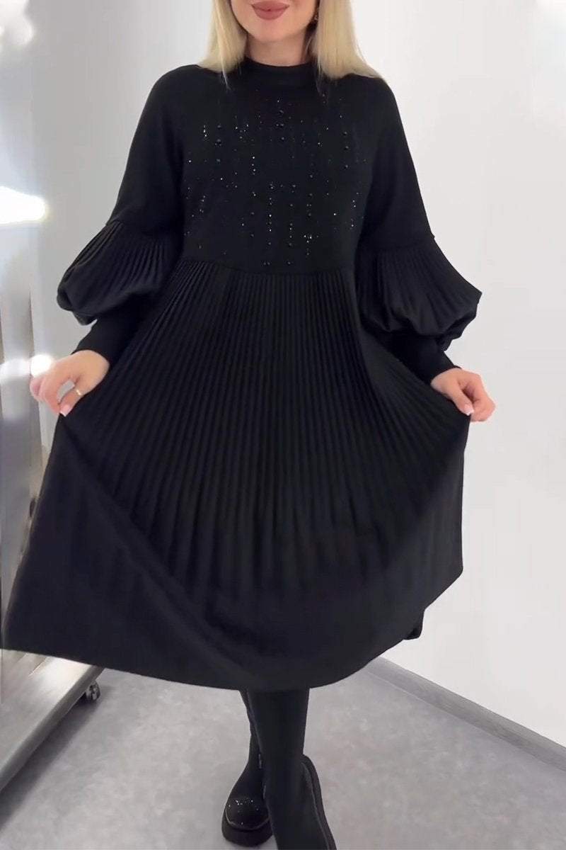 Adrienne - Vestido Plisado Que Cubre El Vientre
