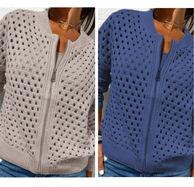 Kelsey - De Punto Chaqueta Con Cremallera