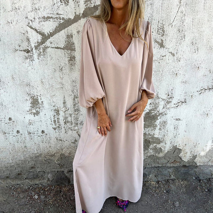 Loosia - Vestido Largo Boho Con Bolsillos