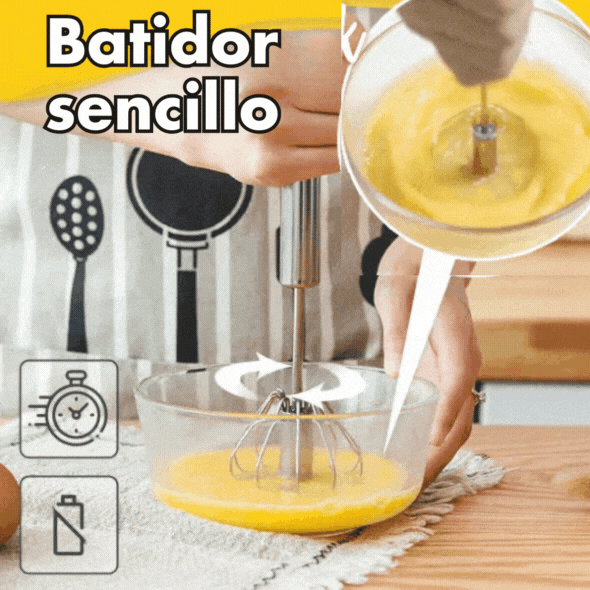 WhiskMaster - Batidora Semiautomática De Acero Inoxidable