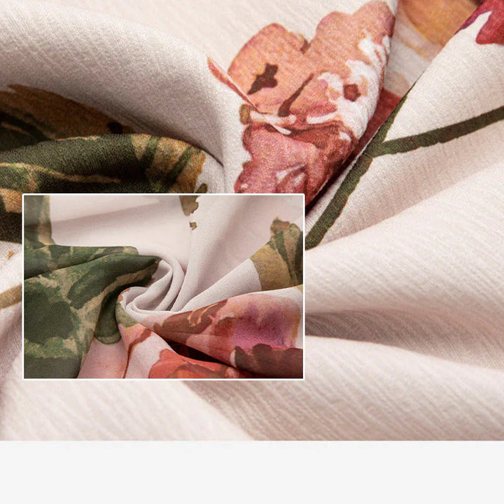 Jitske - Vestido Con Cordones y Estampado Floral
