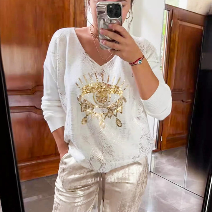 Ashley - Top y Pantalón de Lentejuelas Devil's Eye
