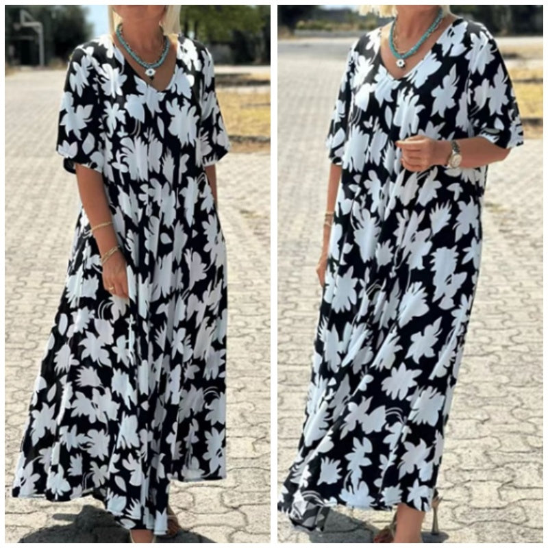 Harriet - Vestido Largo Con Escote En Pico
