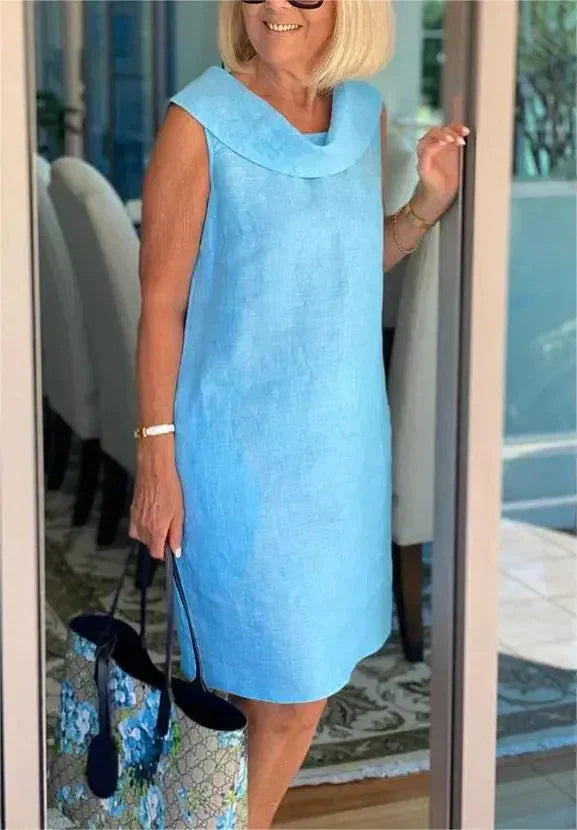 Sinja - Vestido De Moda De Algodón y Lino