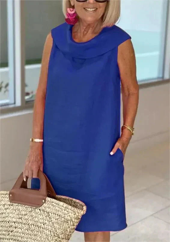 Sinja - Vestido De Moda De Algodón y Lino