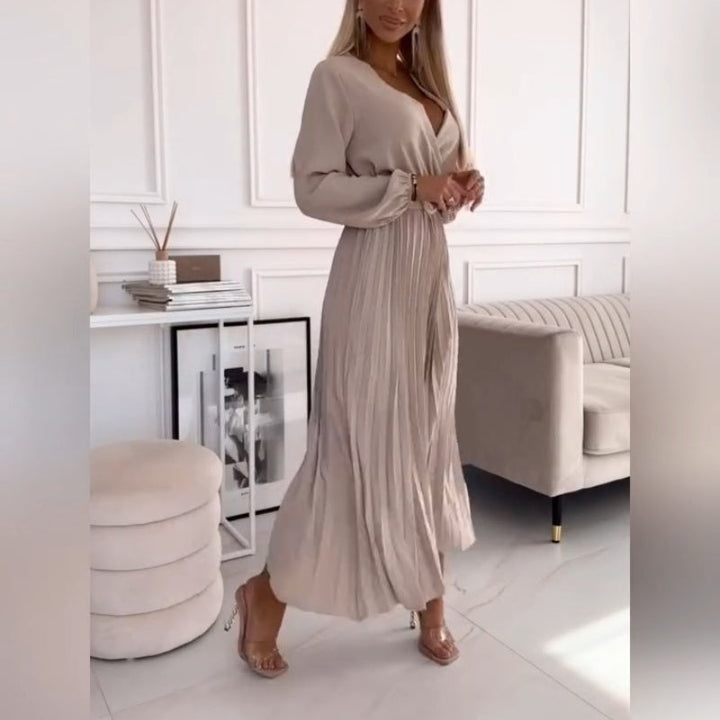 Elza - Vestido Midi Plisado Elegante