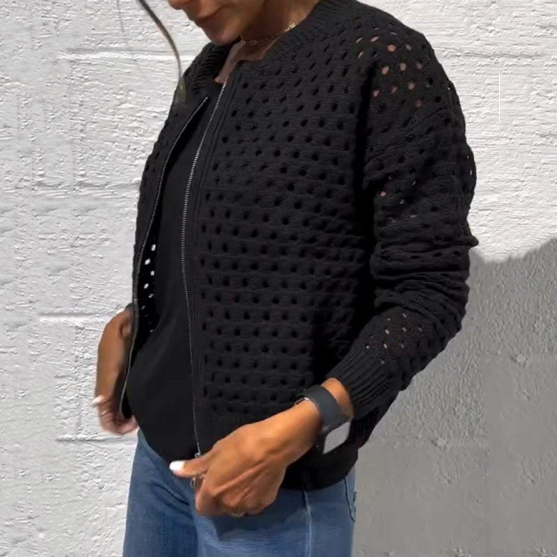 Kelsey - De Punto Chaqueta Con Cremallera