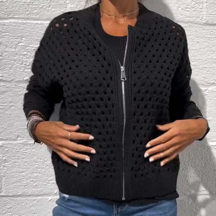 Kelsey - De Punto Chaqueta Con Cremallera