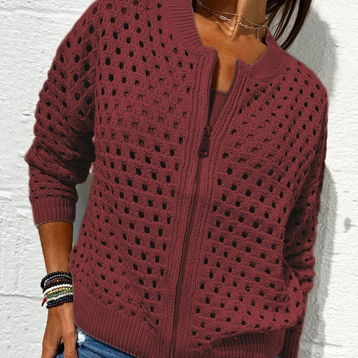 Kelsey - De Punto Chaqueta Con Cremallera