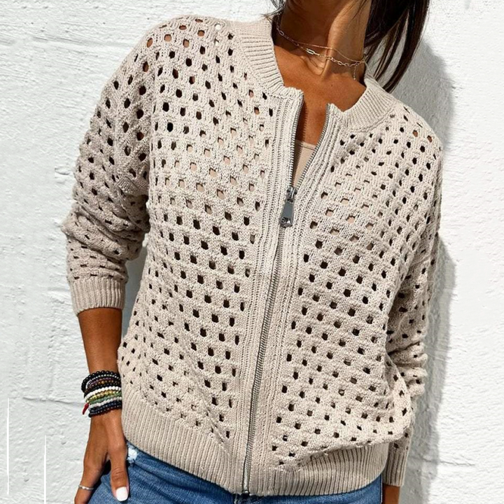 Kelsey - De Punto Chaqueta Con Cremallera