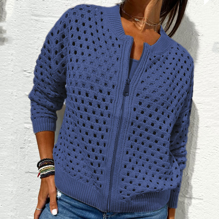 Kelsey - De Punto Chaqueta Con Cremallera
