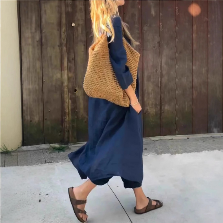 Abby - Conjunto de 2 Piezas Con Bolsillos Y Cuello En V
