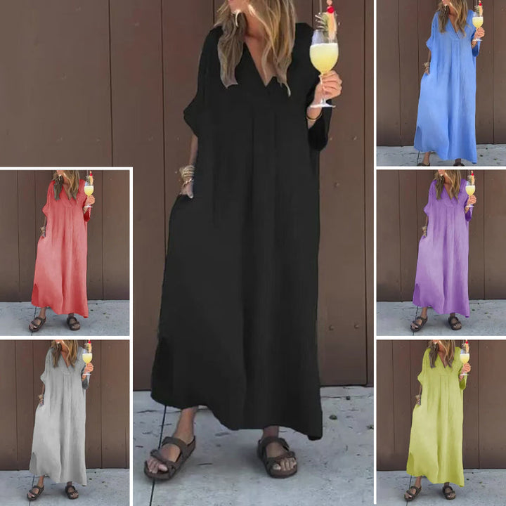 Arantxa - Elegante Vestido Maxi Con Cuello En V