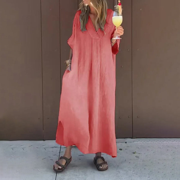 Arantxa - Elegante Vestido Maxi Con Cuello En V