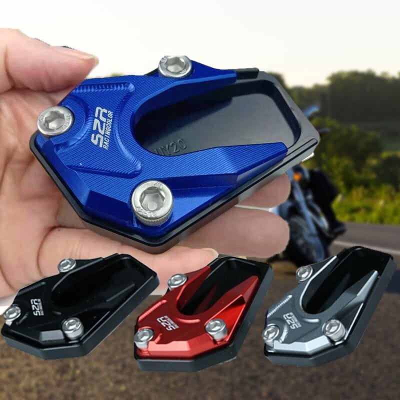 BalanceGuard - Placa De Extensión Para El Caballete Lateral De La Motocicleta Almohadilla De Apoyo Para Los Pies