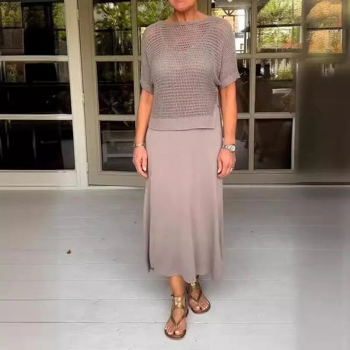 Wenky - Elegante Vestido De 2 Piezas