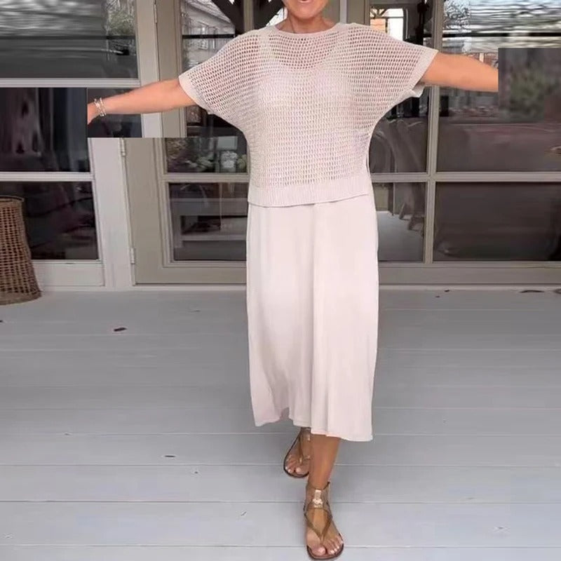 Wenky - Elegante Vestido De 2 Piezas