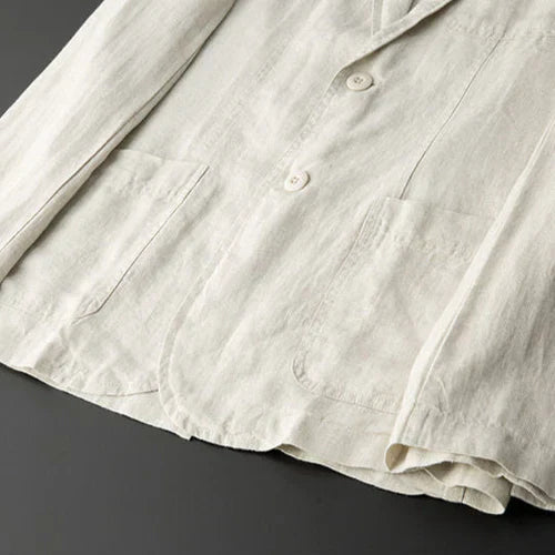 Vincenzo - Elegante Blazer De Lino De Primera Calidad