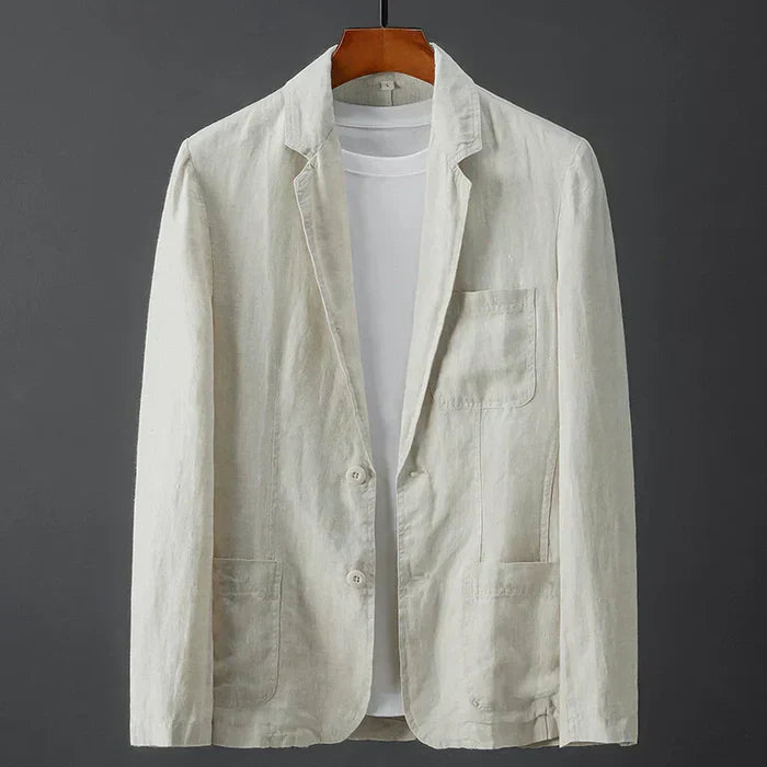 Vincenzo - Elegante Blazer De Lino De Primera Calidad