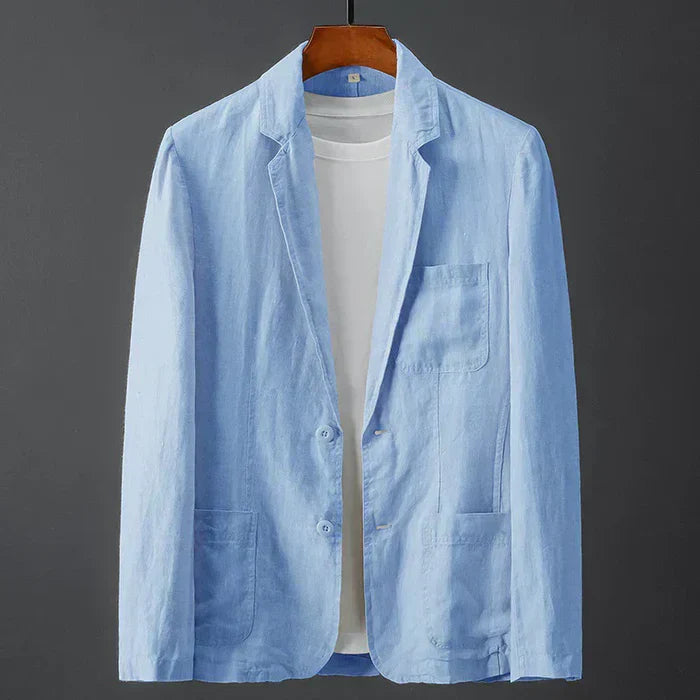 Vincenzo - Elegante Blazer De Lino De Primera Calidad
