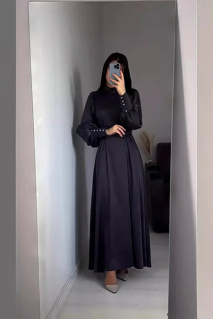 Neryn - Vestido Vintage de Manga Larga