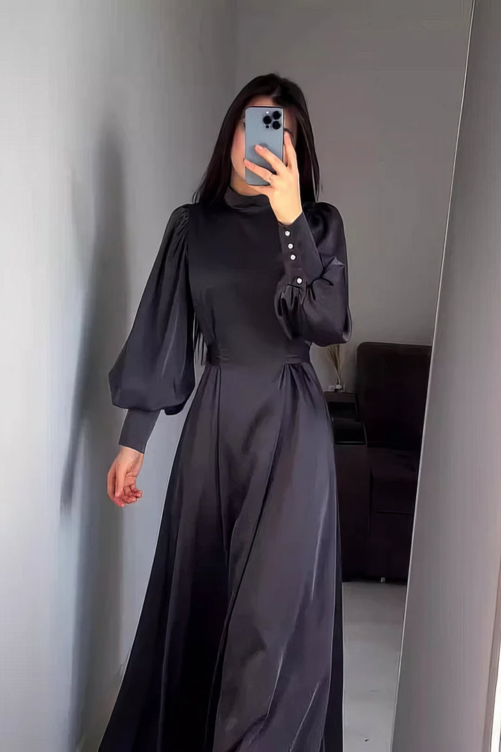 Neryn - Vestido Vintage de Manga Larga
